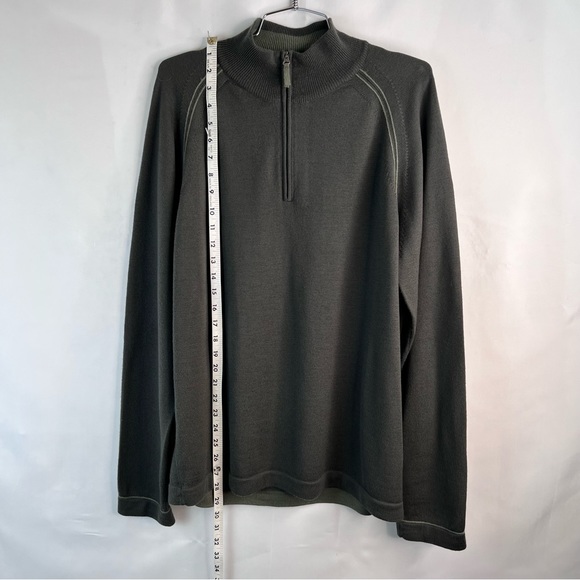 Horney Toad Men's100% Merino Wool 3/4 Zip Pull Over Sweater Size X-Large - Picture 3 of 6